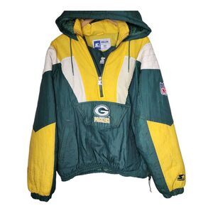Vintage 90s Green Bay Packers Starter Jacket Pullover Size Mens Medium NFL